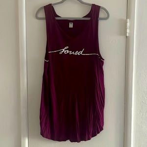 Maroon tank top “loved”